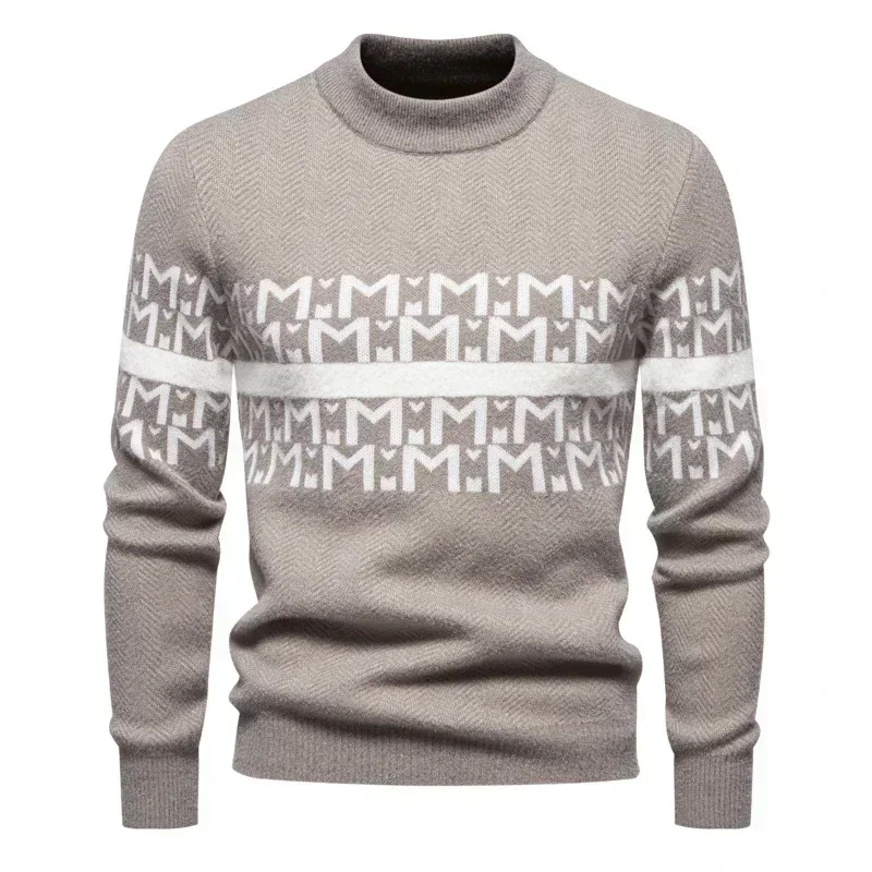 2025 Men's Mink Sweater Soft and Comfortable  Fashion Warm Knit Sweater  Pullover Clothes