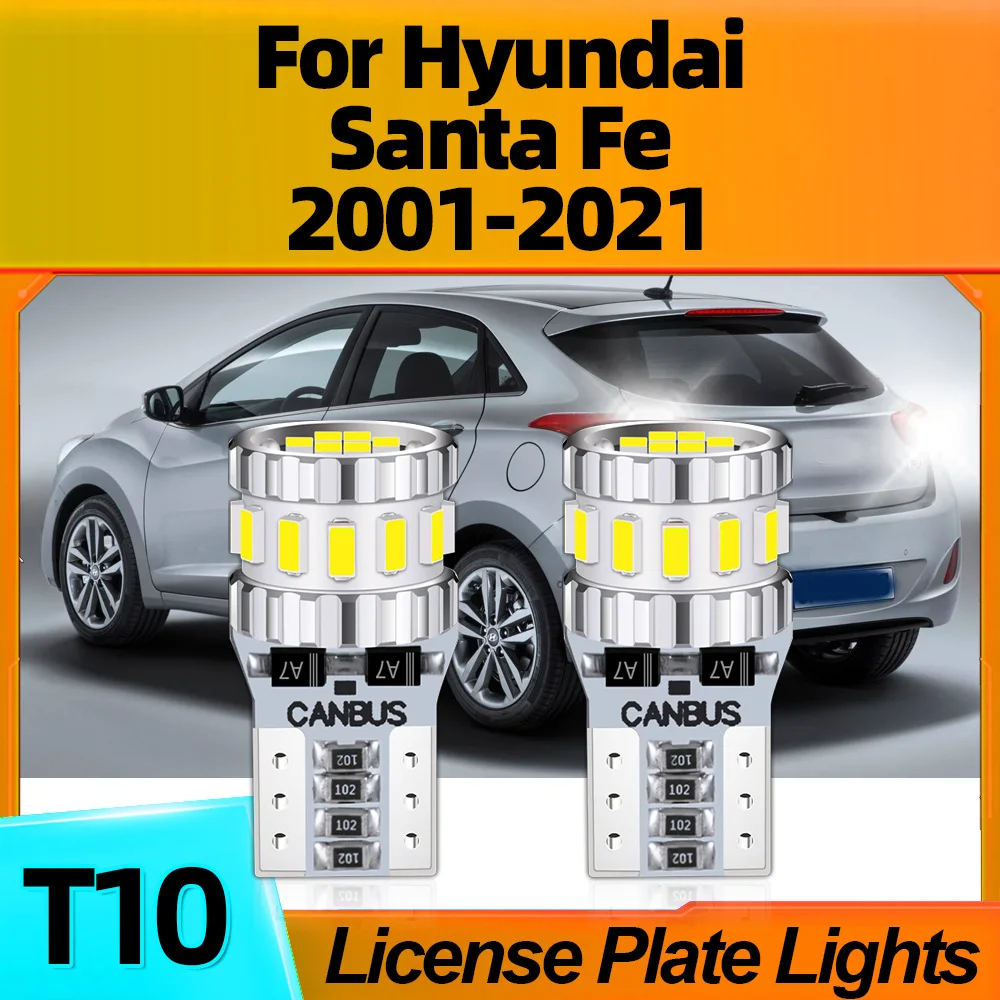 

2Pcs Canbus No Error T10 LED License Plate Light Lamp W5W For Hyundai Santa Fe 2001 2002 2003 2004 2005 2006 2007 2008 2009-2021