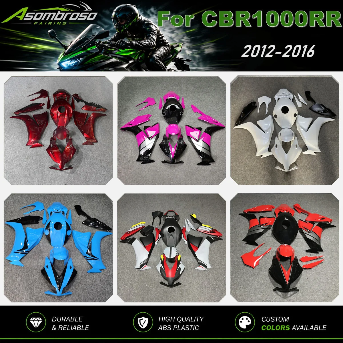 Full Injection Fairing Combo For HONDA CBR1000RR 2012 2013 2014 2015 2016 Custom Motorbike Bodywork Cowling Plastic Set