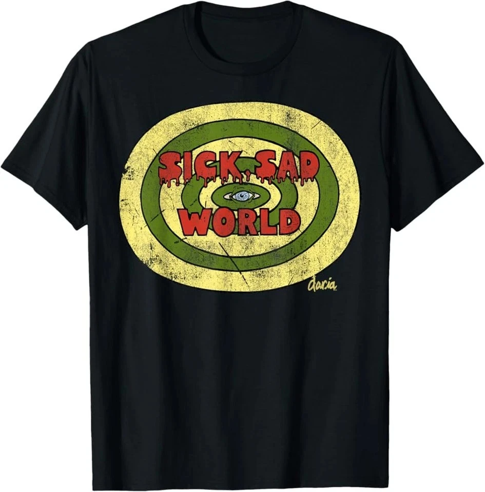 Camiseta Morbidly Sad World, camiseta Dalia, camiseta gótica, camiseta Emo, camiseta unissex solta casual, moda streetwear, camiseta vintage