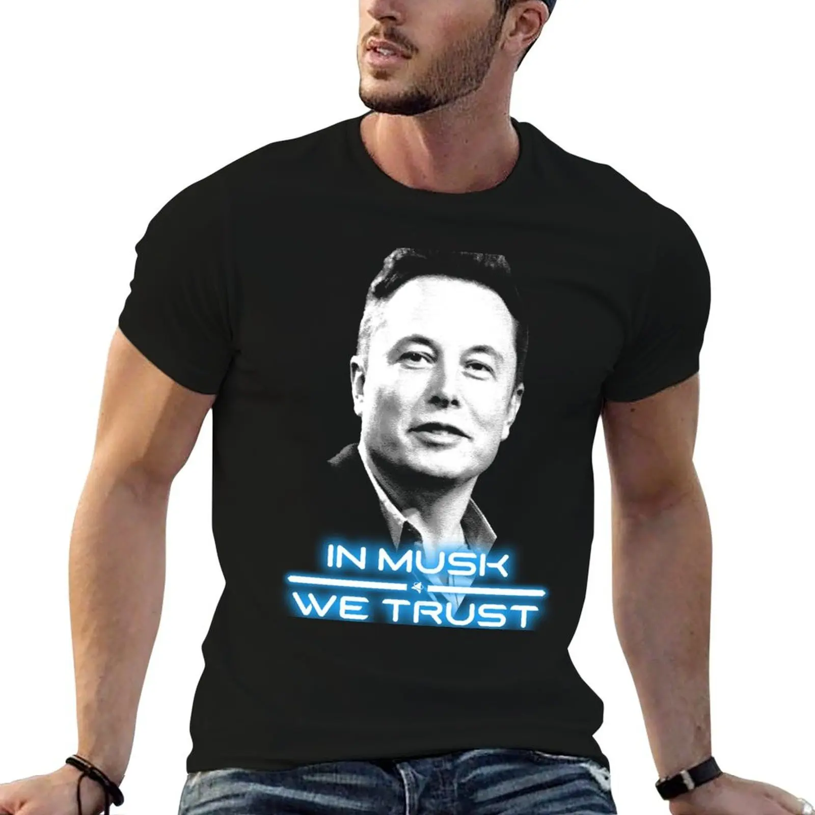

Elon Musk In Musk We Trust T-Shirt t shirts for man cotton soft t shirts for man graphic funny T-Shirt