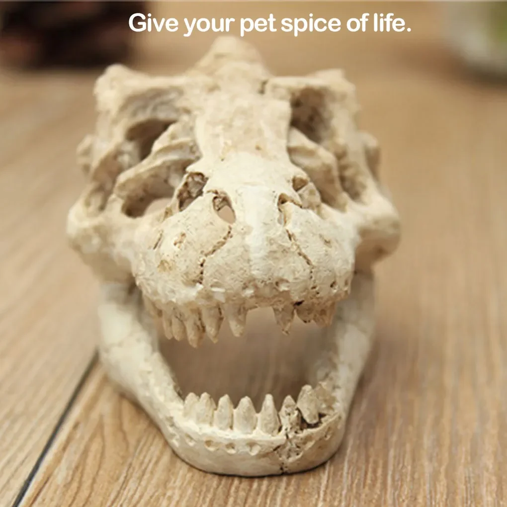 1 Pcs Dragon Resin Aquarium/Terrarium Decoration Crocodile Skull For Fish Tank Resin Ornament Decorate Your Aquarium