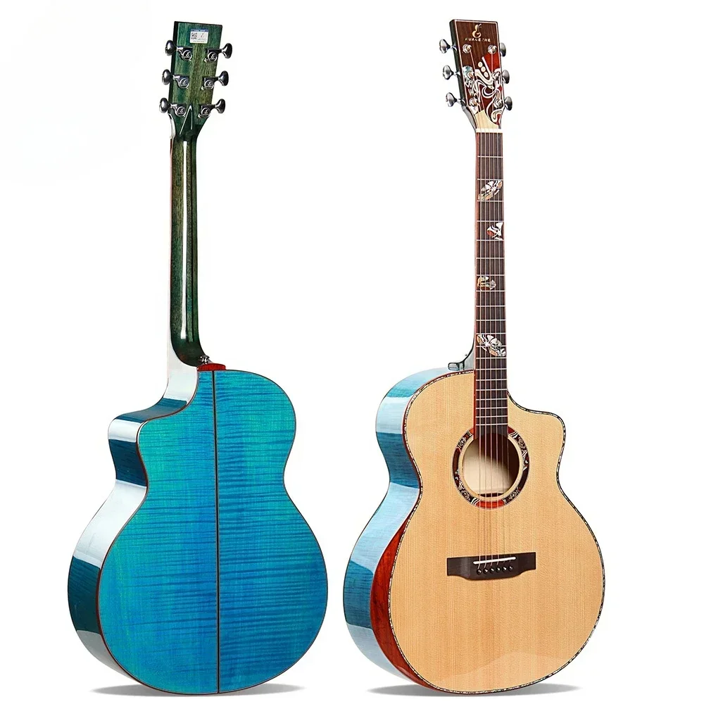 

GK19-17 New Designs Musical Instruments From China Blue Acoustic Guitar Chinese 41 Inch Guitar