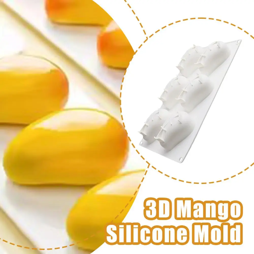 3D Fruit Shape Mango Lemon Silicone Mold for Baking Pastry Chocolate Candy Pudding Ice Cream Dessert Jelly Candle Soap Cake Tool - view 4