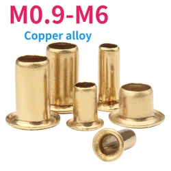 Brass M0.9- M6 Hollow Rivet Copper Chicken Eye Circuit Board PCB Nail Through-Hole Tubular Rivet Nut Through-Hole Rivet Washer