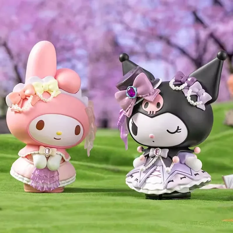 15cm My Melody Kuromi My Melody Animacja Model peryferyjny Śliczne ozdoby Materiał PVC Dekoracje na biurko Prezenty świąteczne Zabawki