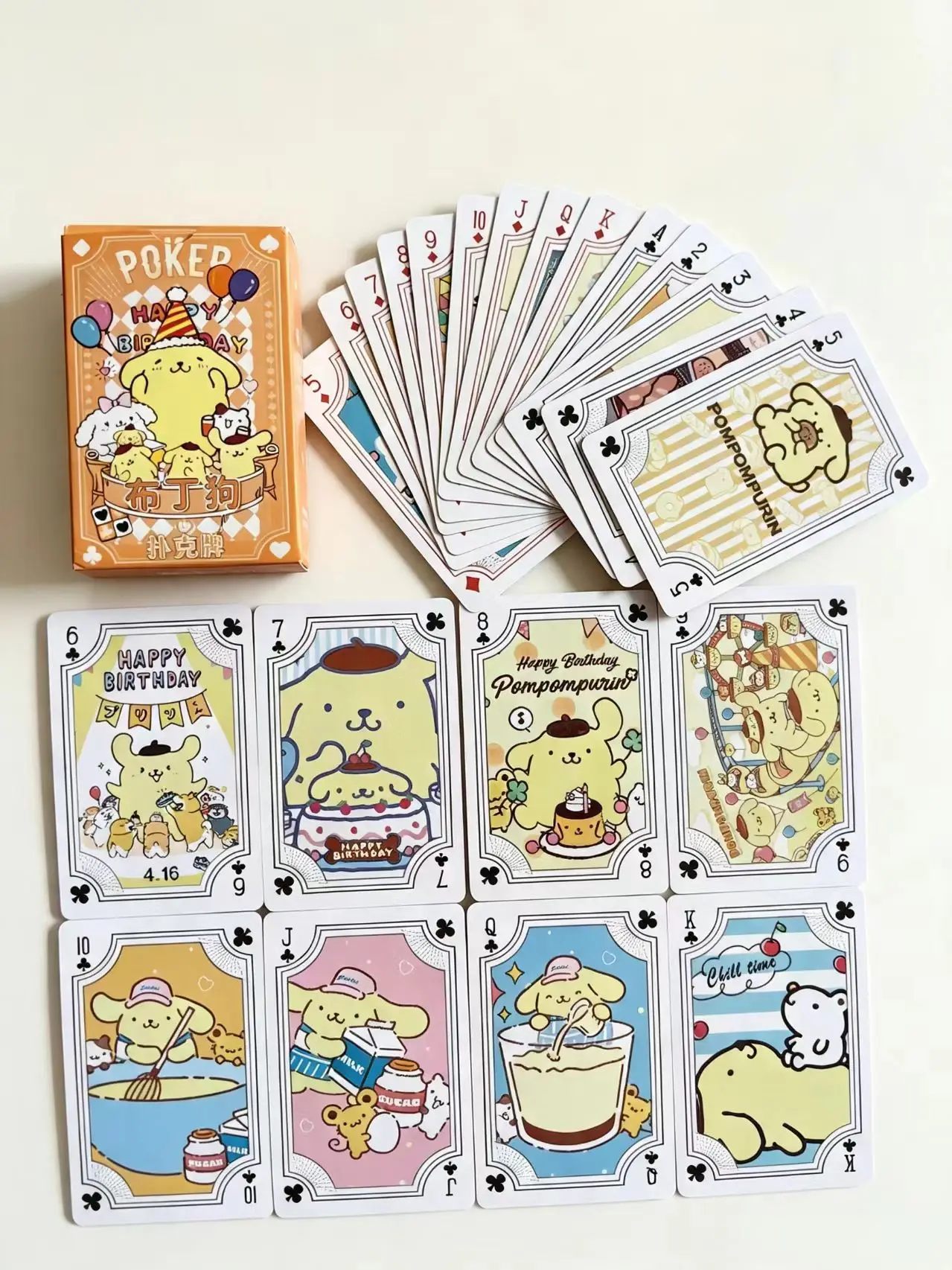 Sanrio Playing Cards Poker Board Games Cute Cartoon Kuromi My Melody Cinnamoroll Pochacco Pompom Purin Hello Kitty Kids Toy Deck - view 3