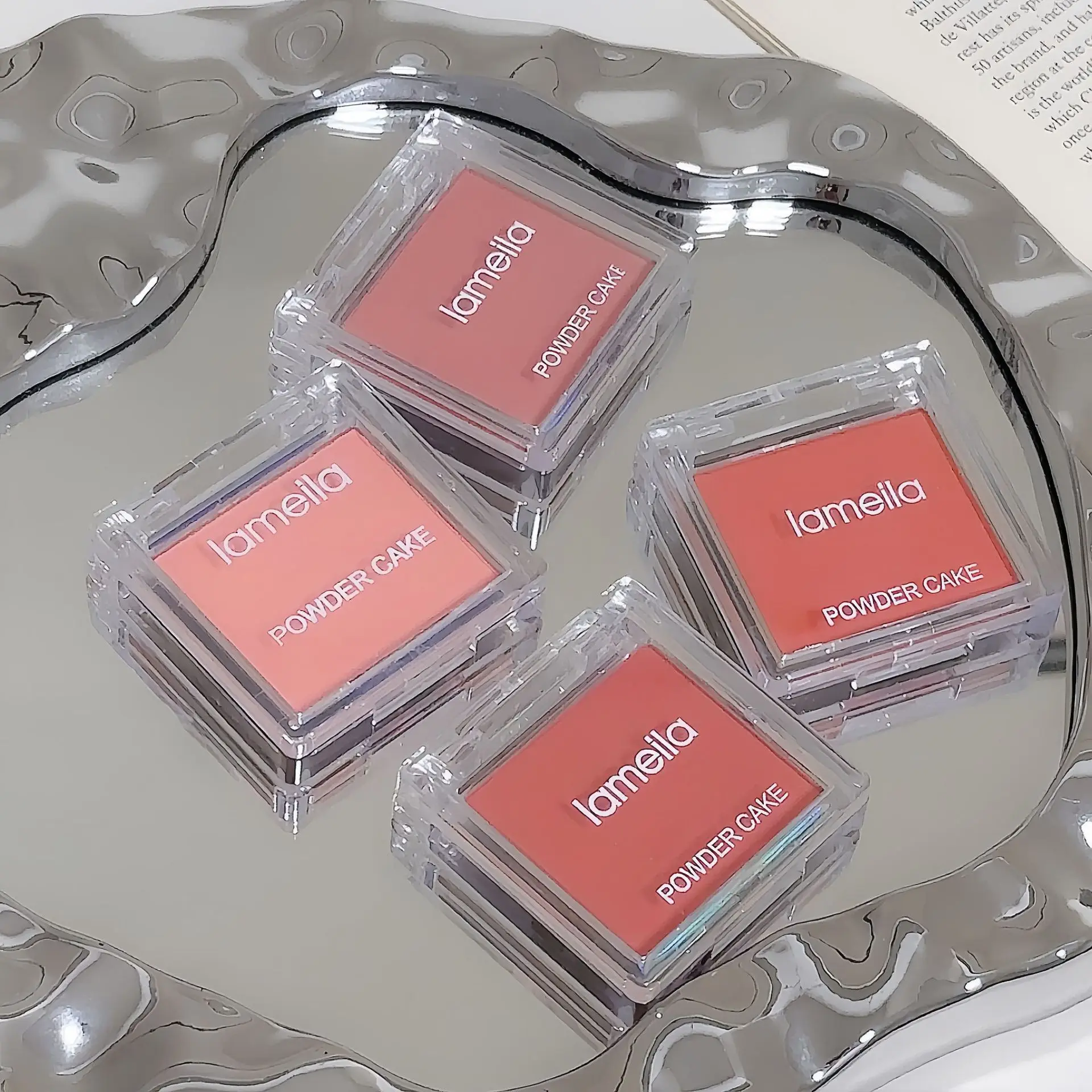 Blocs de cristal Rouge Blush Palette maquillage nu visage fixation couleur unique débutant femme couleur unique Blush