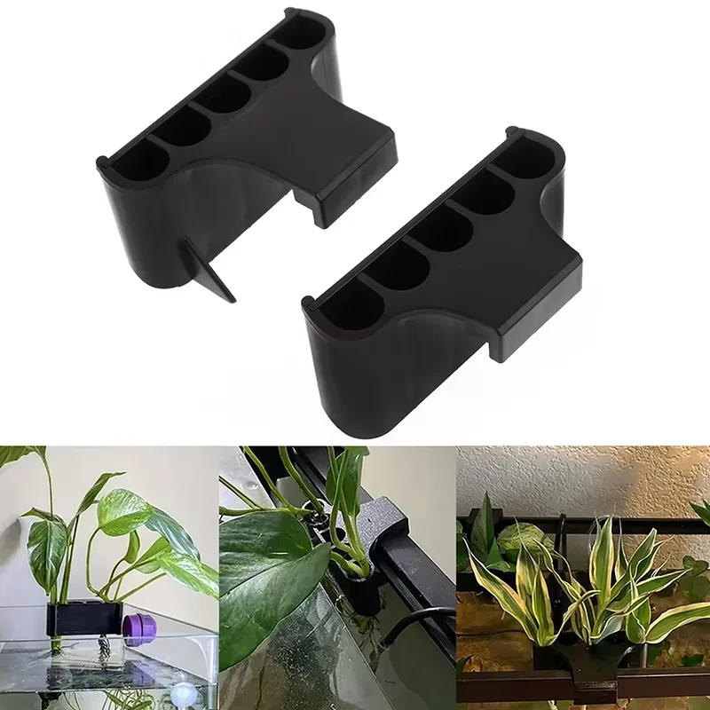 Hanging Aquarium Plant Holder Aquatic Plant Pot with Hole Aquarium Planter Cups for Emersed Plant Fish Tank Aquascape Decoration