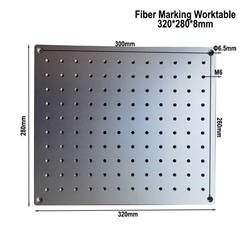 Imagem -04 - Plataforma de Trabalho de Alumínio para Marcação de Fibra 345*270 mm de Espessura mm para Máquina de Marcação a Laser de Fibra e Co2 Diy