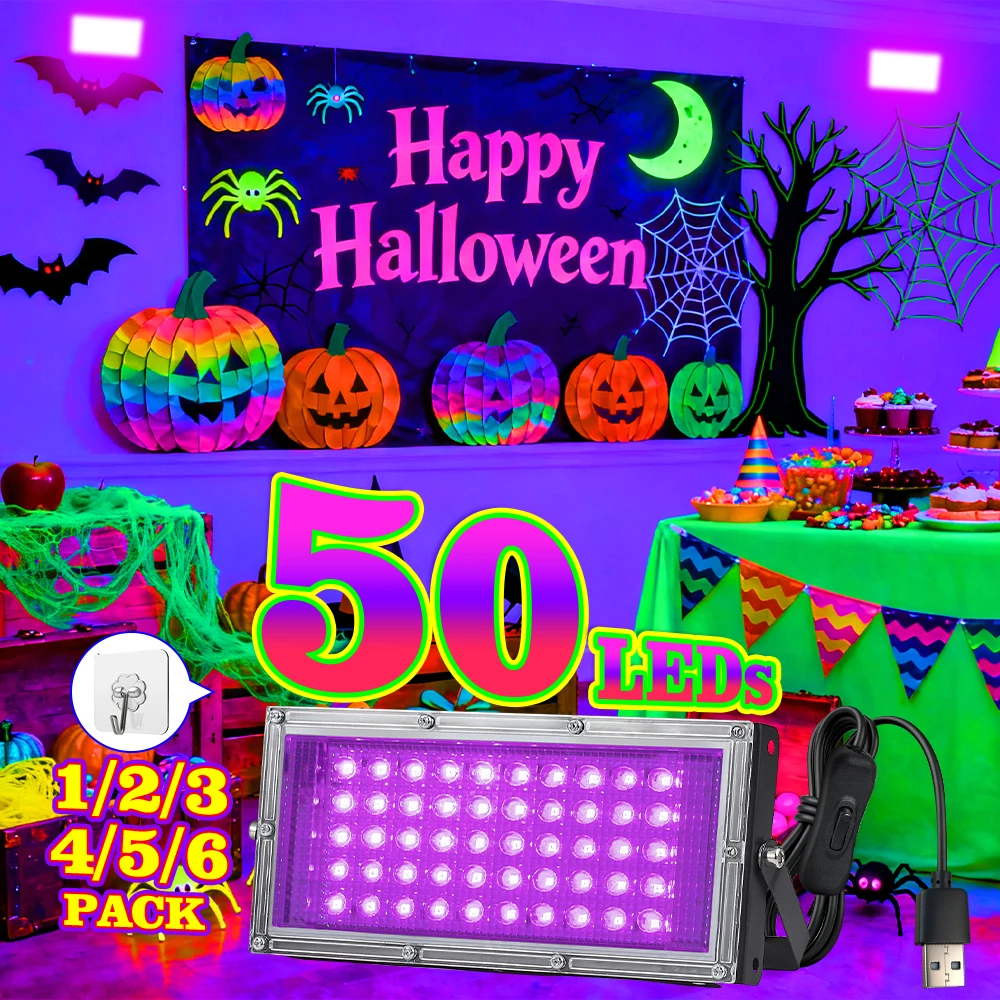 luz-uv-negra-1-6-pack-com-50-leds-alimentacao-usb-5v-controle-por-interruptor-com-ganchos-decoracao-fluorescente-para-arte-festas-quarto-e-armario