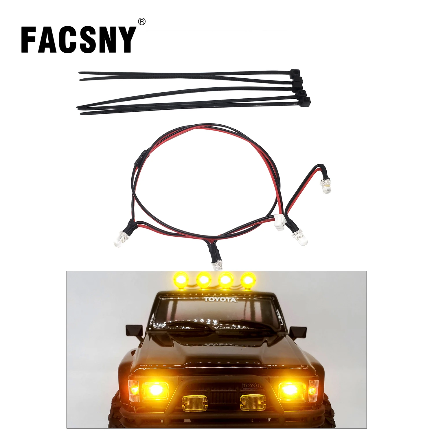 LED Roof Light Dome Light Set For HPI Venture 18 Brushed Climbing Car 1/18 1985 Hilux SR5 RC Car Upgrade Parts
