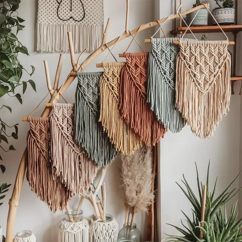 

Cotton Boho Macrame Décor Decorative Hanging Wall Art Wall Decorations Tapestries Wall Decor for Home Luxury Living Room