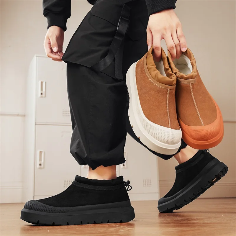 

Fashionable New Low-top Round-toe Anti-slip Casual and Niche Boots for Men and Women Cotton Boots Winter Cotton Shoes