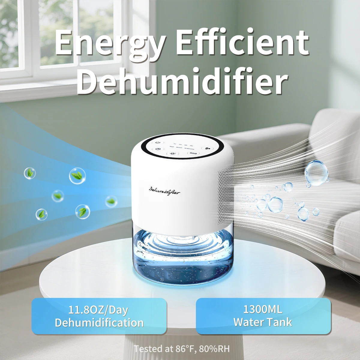 Hot Selling 1300ML Home Air Portable Smart Health Small Dehumidifier Deshumedecedor