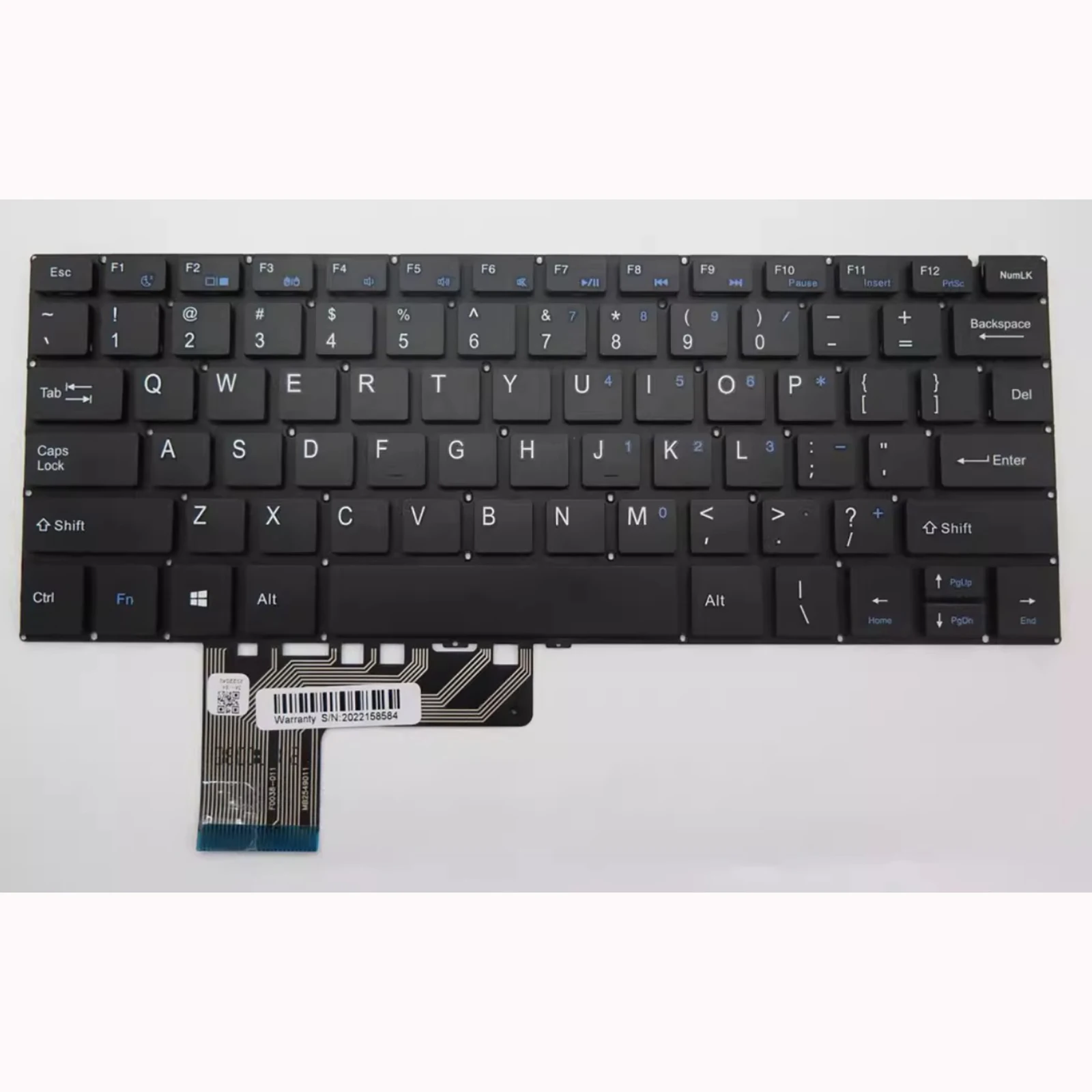 

US Layout for Gateway GWTC116-1BK GWTC116-2BL MB2549011 F0038-011 S/N:8888133776 2022158584 Laptop Keyboard