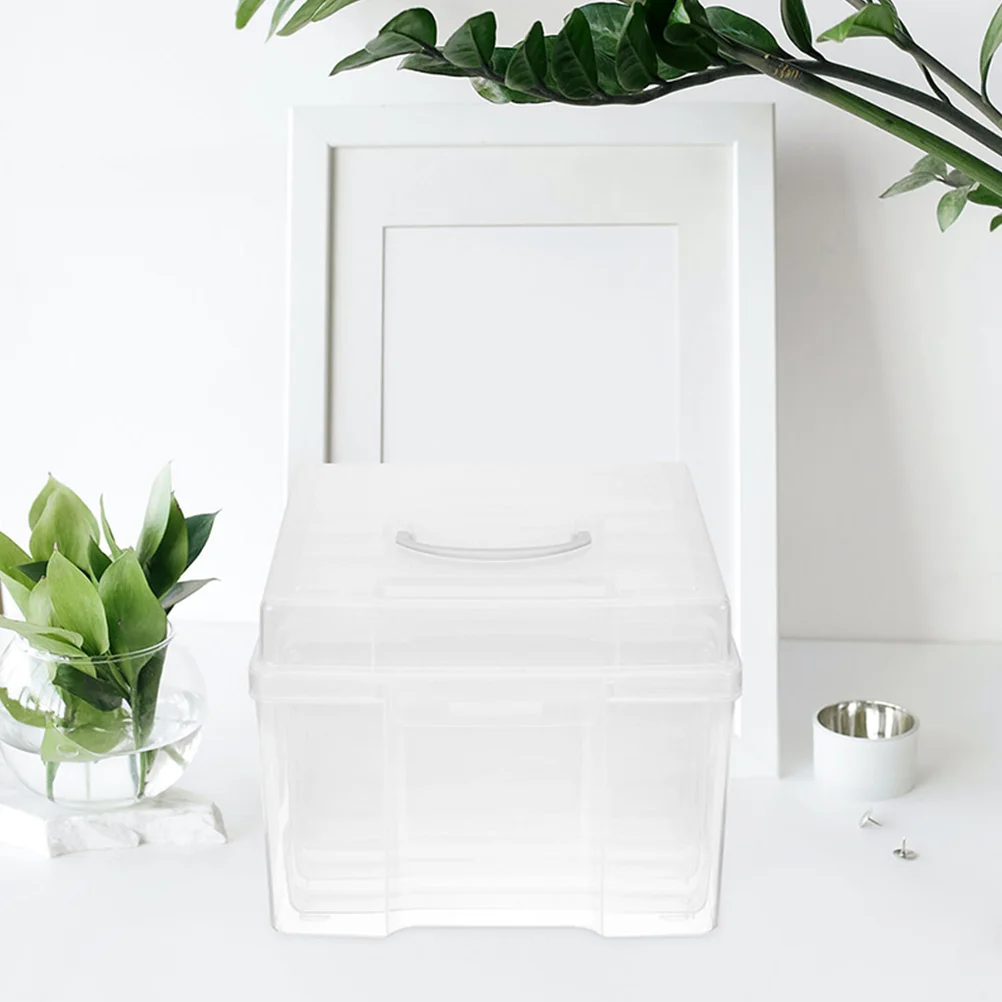 

Photo Storage Box 4x6 Inch Durable Reusable Material Photo Organizer Cards Container Household Case Small Objects File Folder