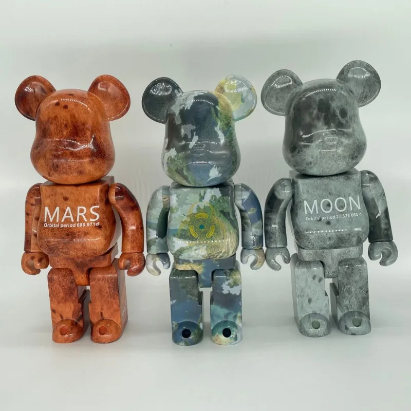 

Bearbrick Марс, Луна, Земля жестокий медведь, боксерский орнамент, трендовая игрушка, кукла, аксессуары, подарок на день рождения