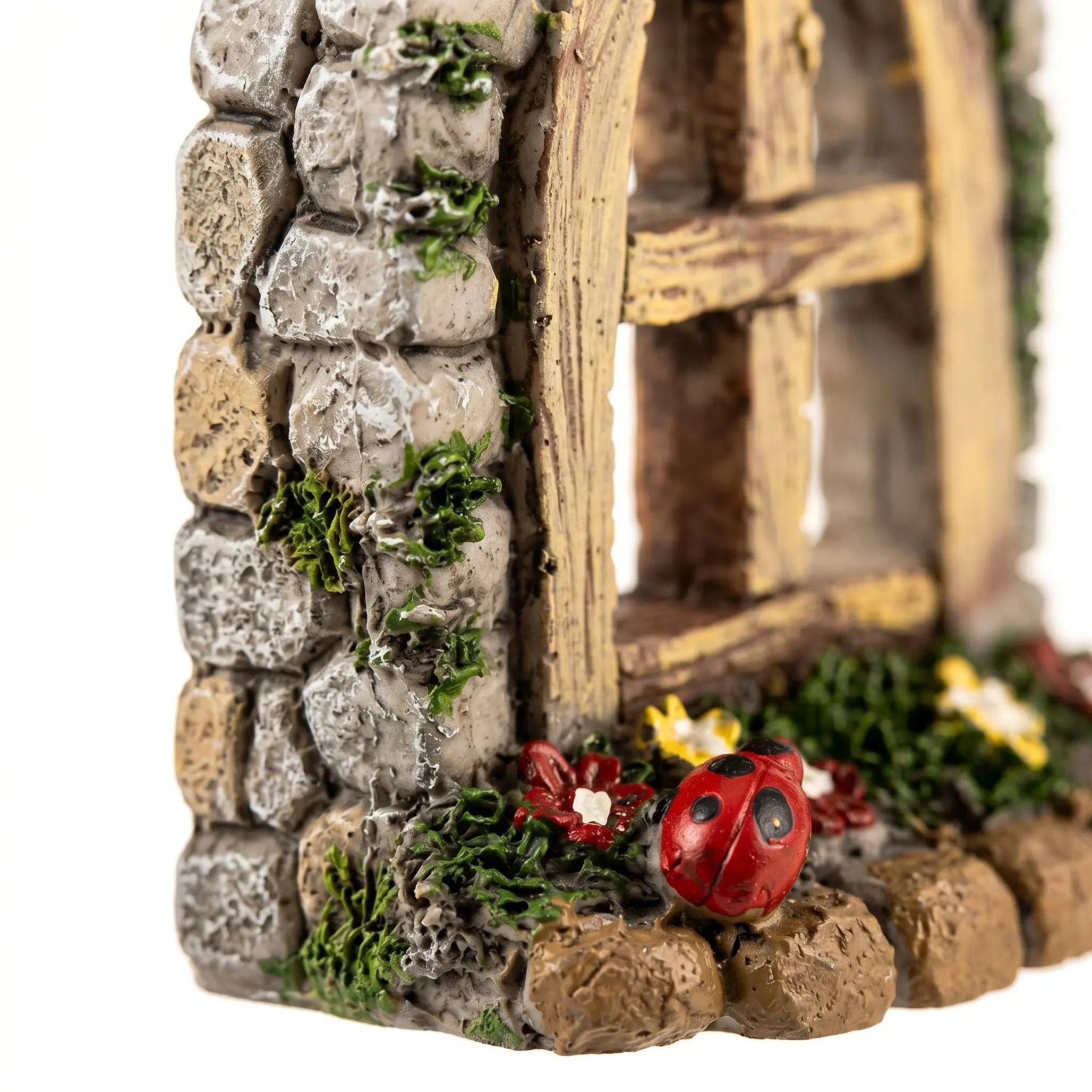 4 Pcs Miniature Fairy Garden Windows Doors Resin Mini Miniature Items Garden Decoration Accessories Ornaments Figurines Outdoor