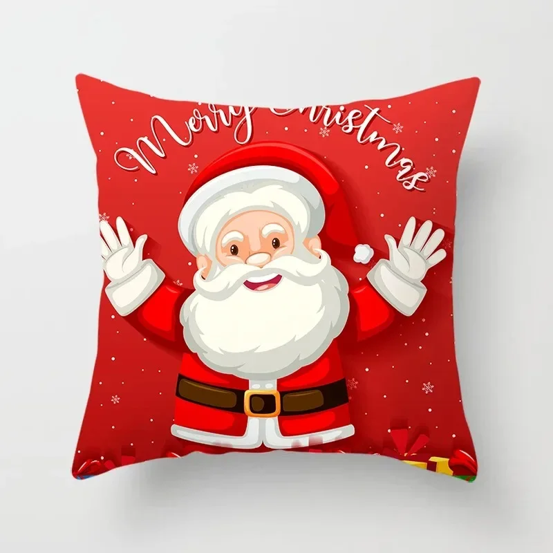 

Cartoon Santa Claus Pillowcase Sofa Kids Room Decoration Christmas Cushion Cover pillowcase