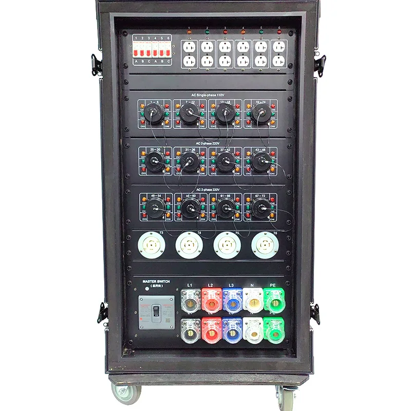 90 Channel Power Distribution 12*socapex 220V/110V 5*L21-30 6*Edison Mobile for the Stage Performance