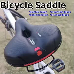 Comfortable Wide Thickened Mountain Bike Seat Ergonomic Hollow Cycling Saddle Shock‑Absorbing Cushion Reduce Hip Pain for MTB Ro