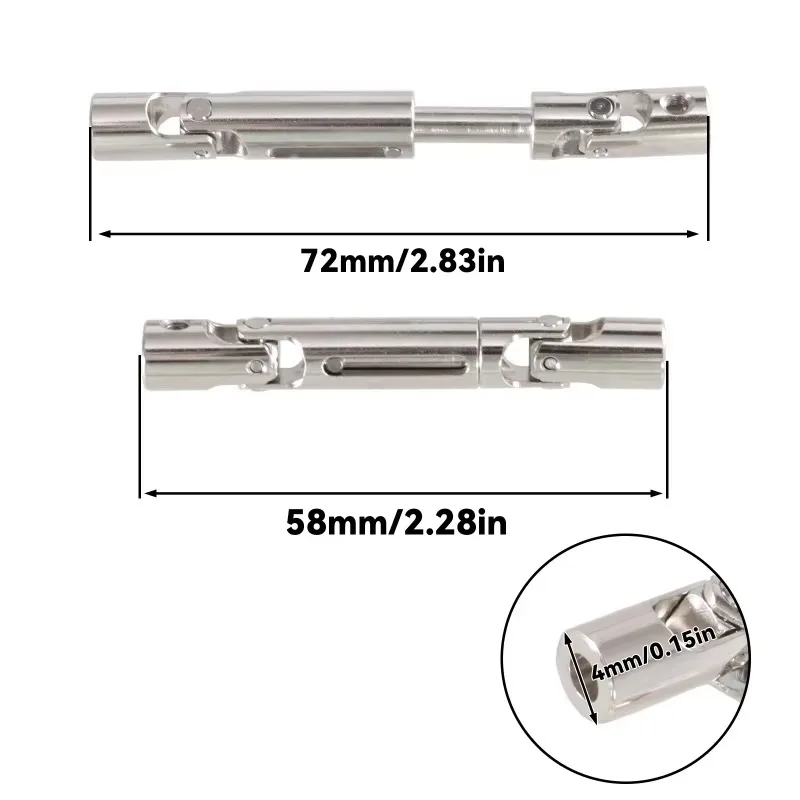 

Popu для популярных 2 шт. металлический приводной вал, приводной вал CVD, детали для обновления автомобиля MN98 MN99s второго поколения 4 × 4 RC MN, модель 1/12