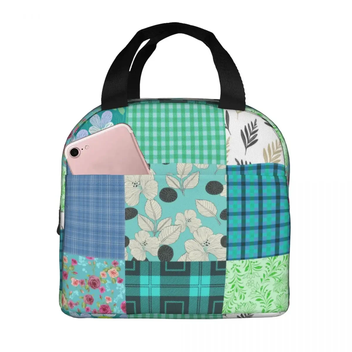

Lunch Bags for Women Kids Flowers Shivering Insulated Cooler Bag Waterproof Work Oxford Lunch Box Food Bag