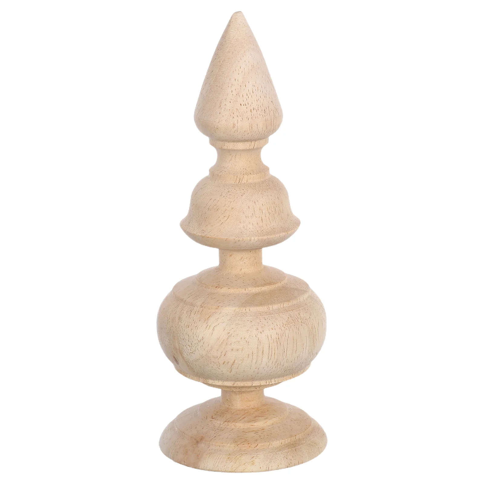

Wooden Post Finials Solid Hardwood Decorative Baluster Lawn Fence Decorations Topper Finial Staircase Wood Finial Finials 5.8\