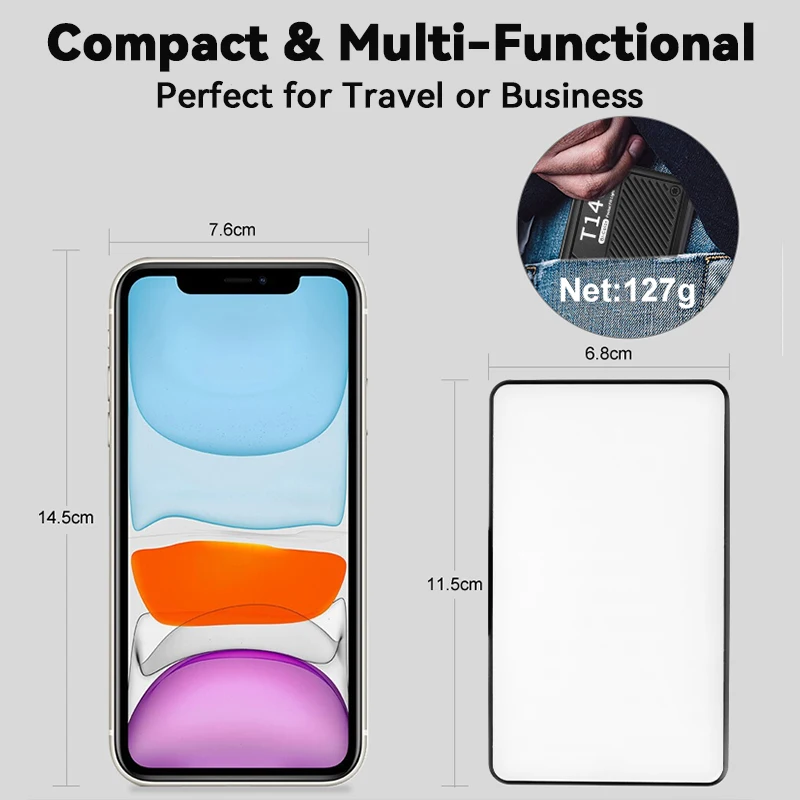 Мини-перезаряжаемый светодиодный светильник RGB для видеосъемки 3100 мАч 2500-6500 К Портативный заполняющий светильник для камеры телефона Selfie Live Vlog YouTube TikTok
