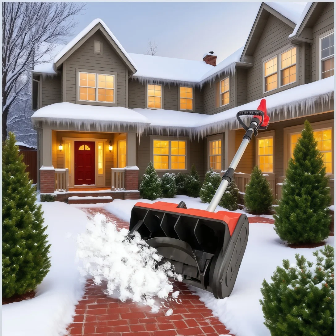 Brushless Cordless Electric Snow Blower: Foldable Hand Push Thrower For Road Driveway Yard Milwaukee m18 Battery (No Battery)