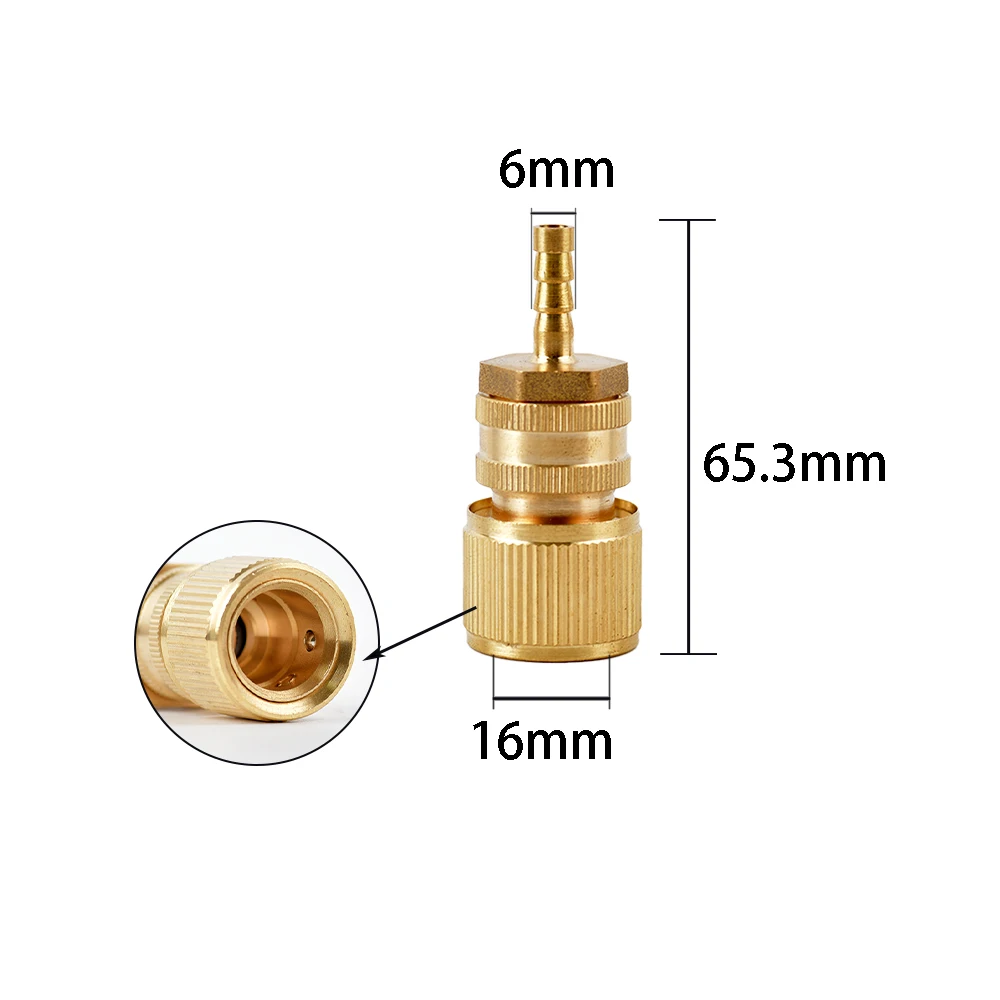 1PC mosiężna złączka rurowa 6 ~ 25mm końcówka króćca do węża Qiuck złącze akwarium armatura nawadnianie ogrodu fajka wodna złącze