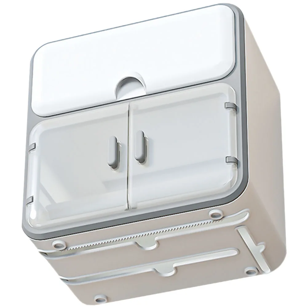 

No Punching Wall Tissue Holder Bathroom Toilet Paper Holder Waterproof Storage Box with Phone Tray No Punching Tissue Case