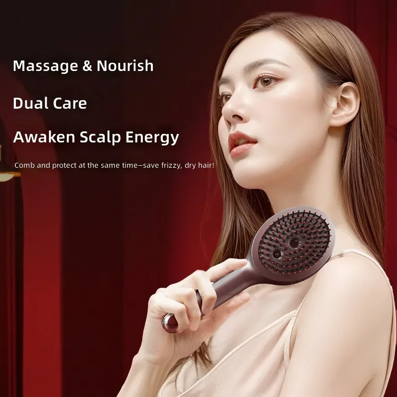 for Electric Massage Comb Red Light Hair Care Scalp Massager with Guide Spray Relaxing Scalp Treatment Tool