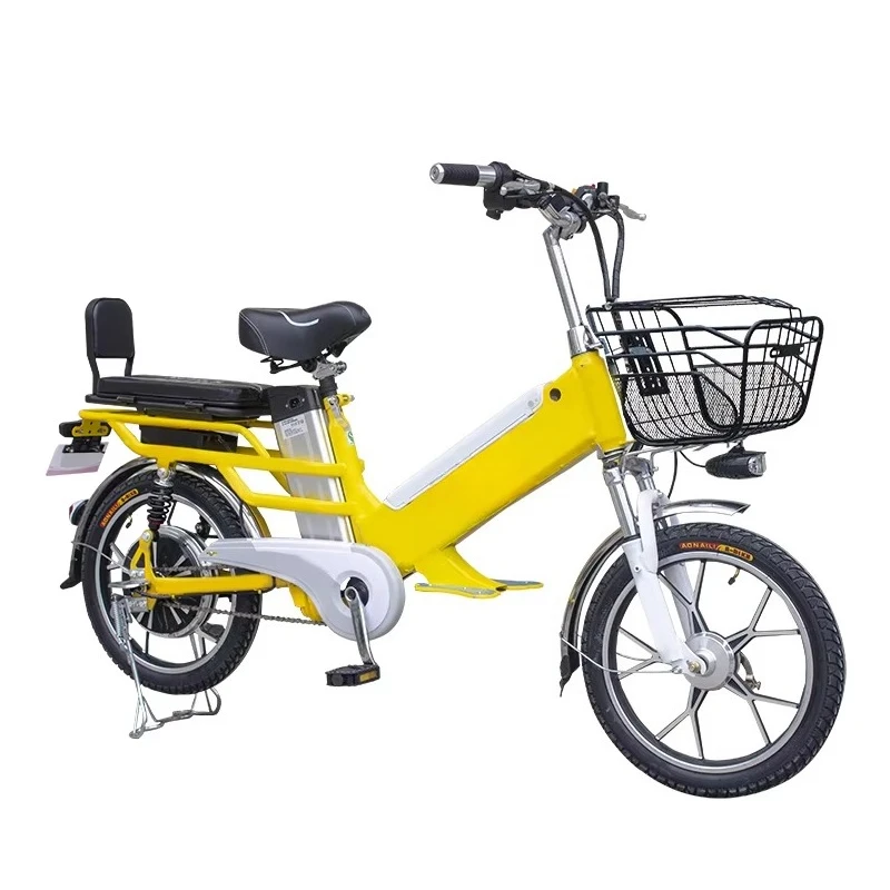 QQA Brushless Motor Dual Removable Battery 48v20ah Full Suspension Electric Bike Food Delivery Electric Bike Goods ebike