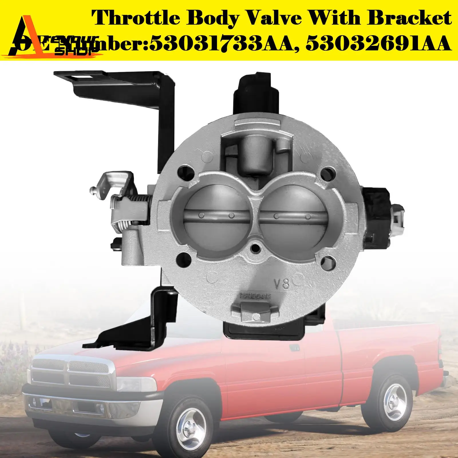 Throttle Body 53031733AA for Dodge Ram 1500 2500 3500 Dakota Durango V8 1998 1999 2000 2001 2002 2003