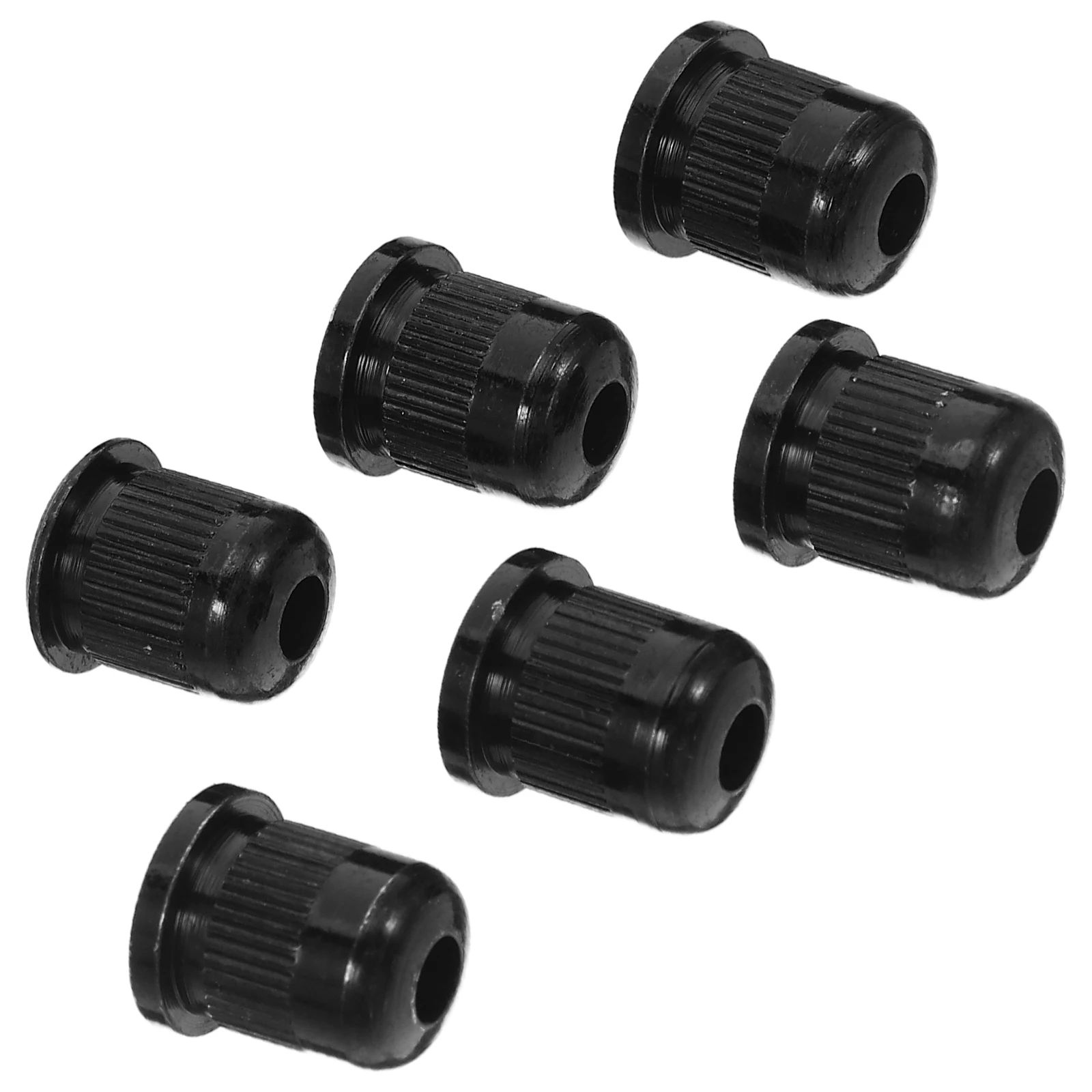 

6pcs Ferrules Black Stable Durable Electric Bass Accessories For Diy Repair String Retainer Mounting Ferrules Replacement Parts