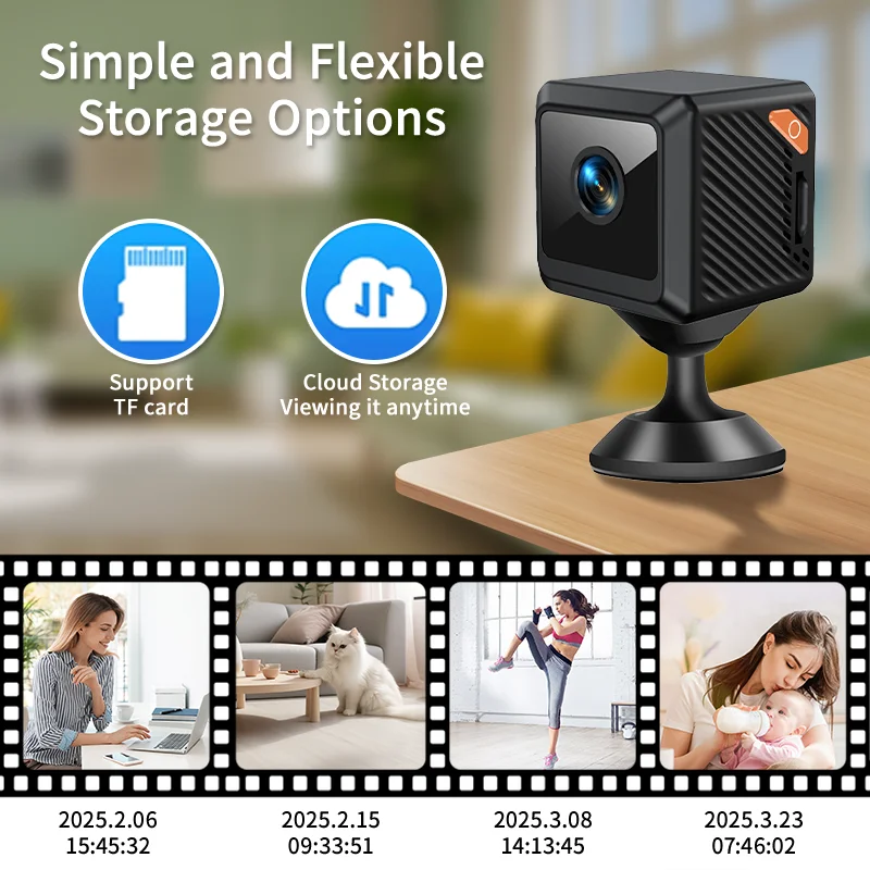 W02 1080P Mini-Sicherheitskamera für Zuhause mit Nachtsicht, Überwachung, Outdoor-Camping, WIFI, Subminiatur-Smart-Home-Kamera, CCTV-Video – Detail 7