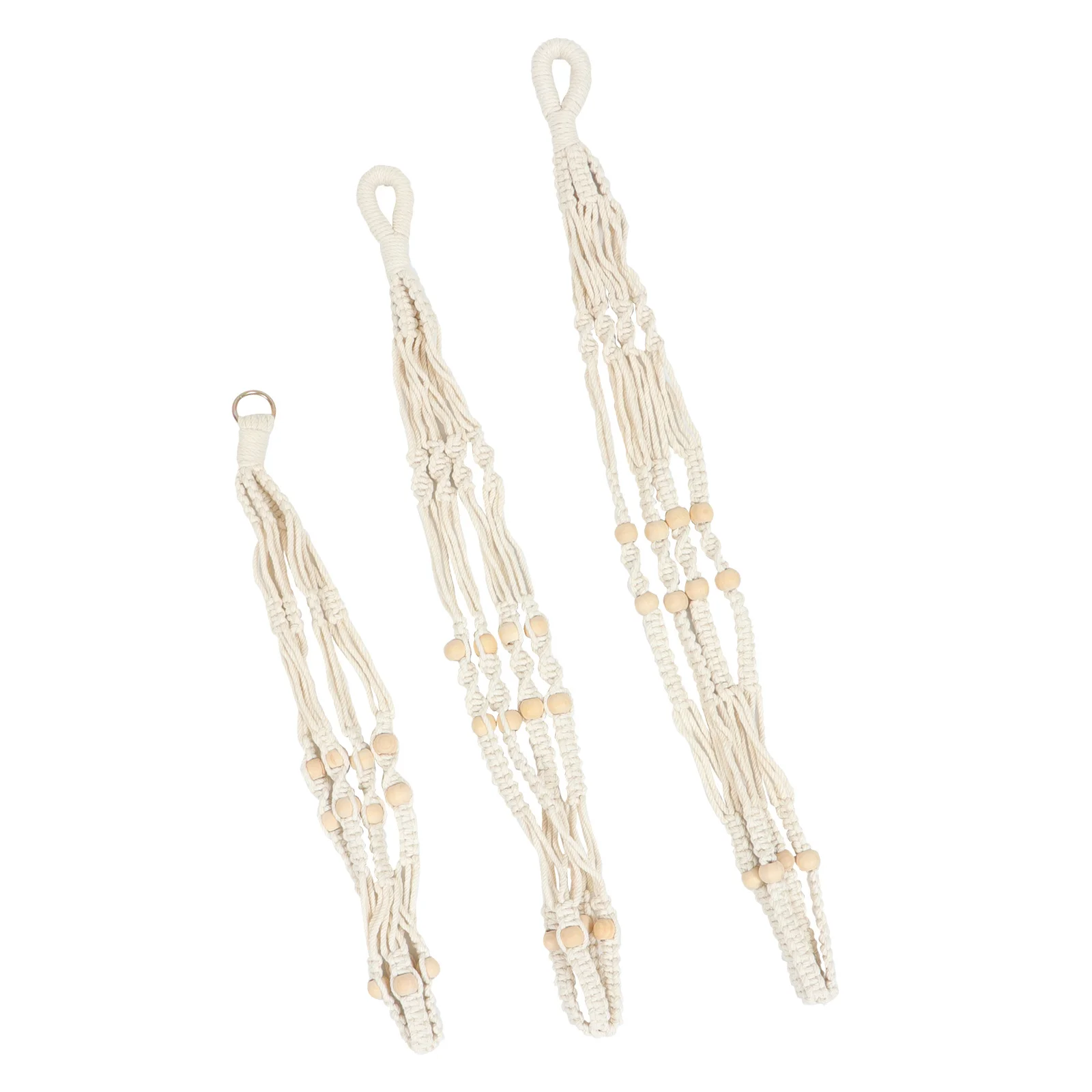 

3Sets Wall Hanger for Plant Easy Install Stable Hanging Net Bag Space Saver Flowerpot Hanger Plants Pot String Bag