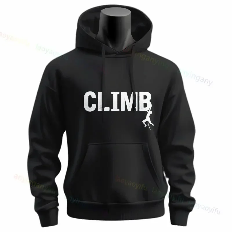 Rock Climbing Climber Bouldering Lovers Graphic Design Hoodies Long Sleeve Outdoor Sweatshirt Sportswear for Fall & Winter