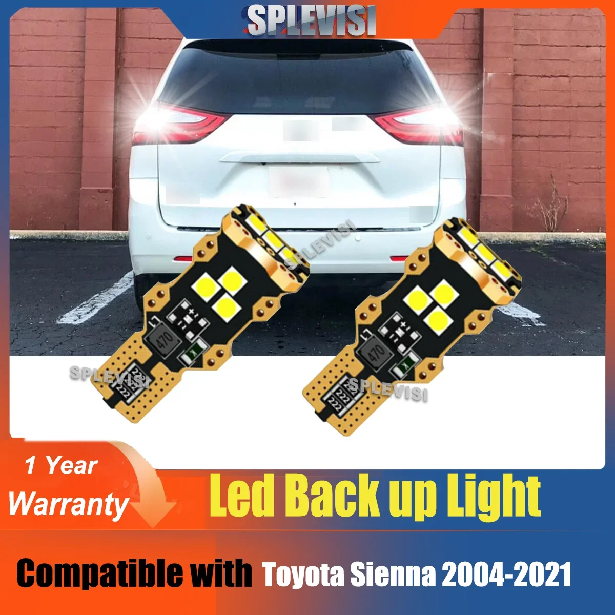 Car LED Light Reverse Light DC 12V For Toyota Sienna 2004 2005 2006 2007 2008 2009 2010 2011 2012 2013 2014 2015 2016 2017-2021