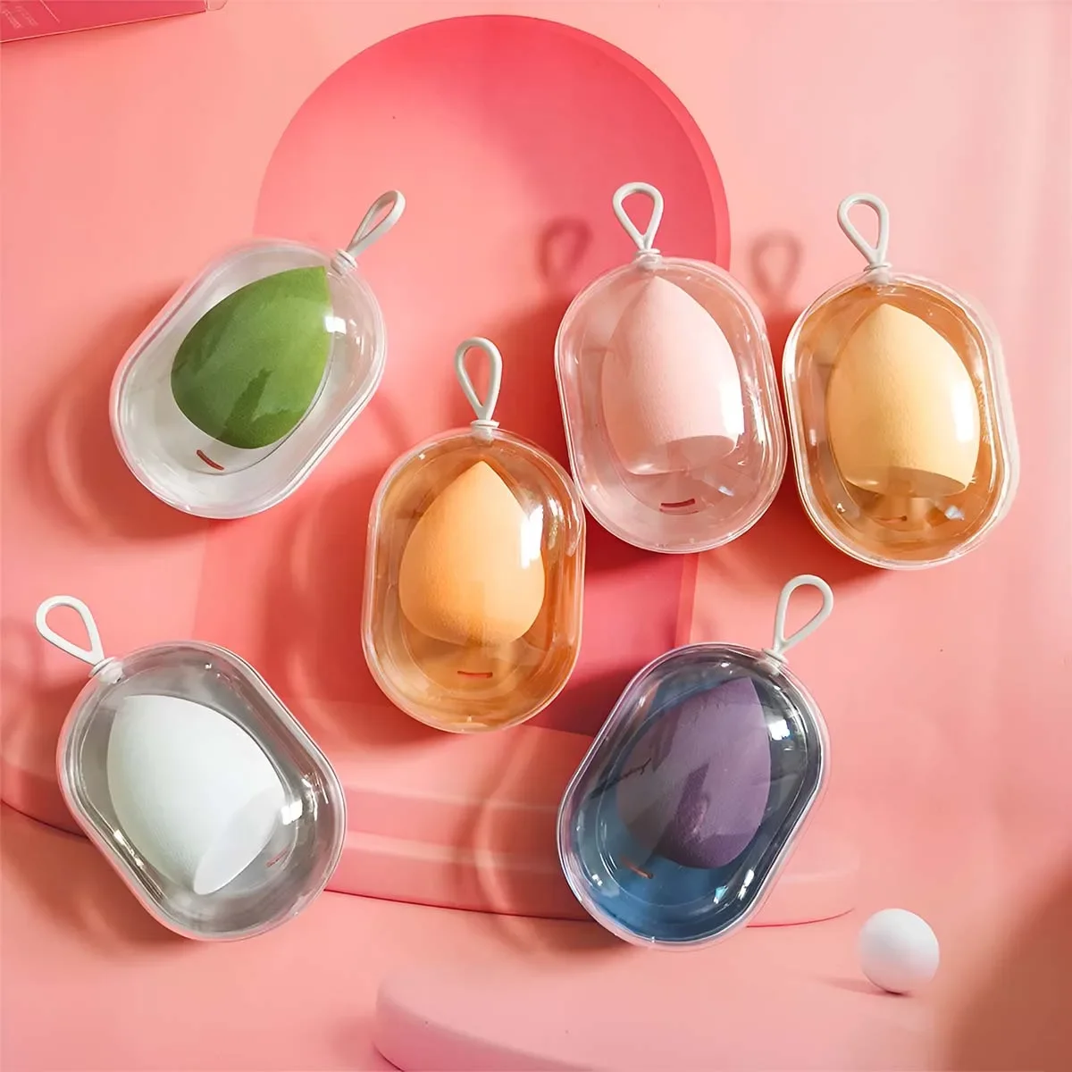 Gatuida Makeup Sponge Holder Puff Storage Box for Easy Organization Compact Design for Makeup and Giving