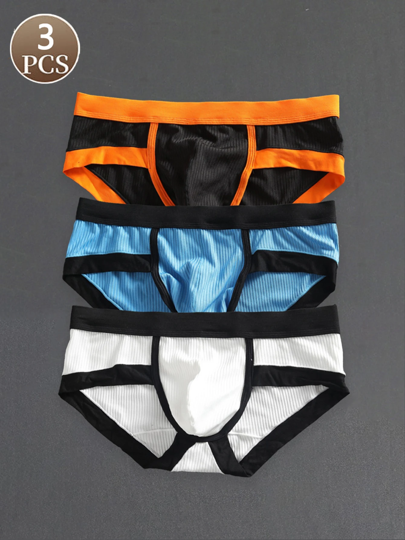 

3 шт. мужское треугольное нижнее белье молодежные трусы с низкой талией приподнятые свободные удобные дышащие мужские трусы