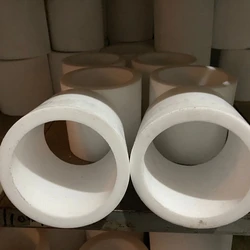 OD 40mm 50mm 60mm customize White polytetrafluoroethylene hollow rod environment-friendly non-toxic DIY PTFE sleeve PTFE bar