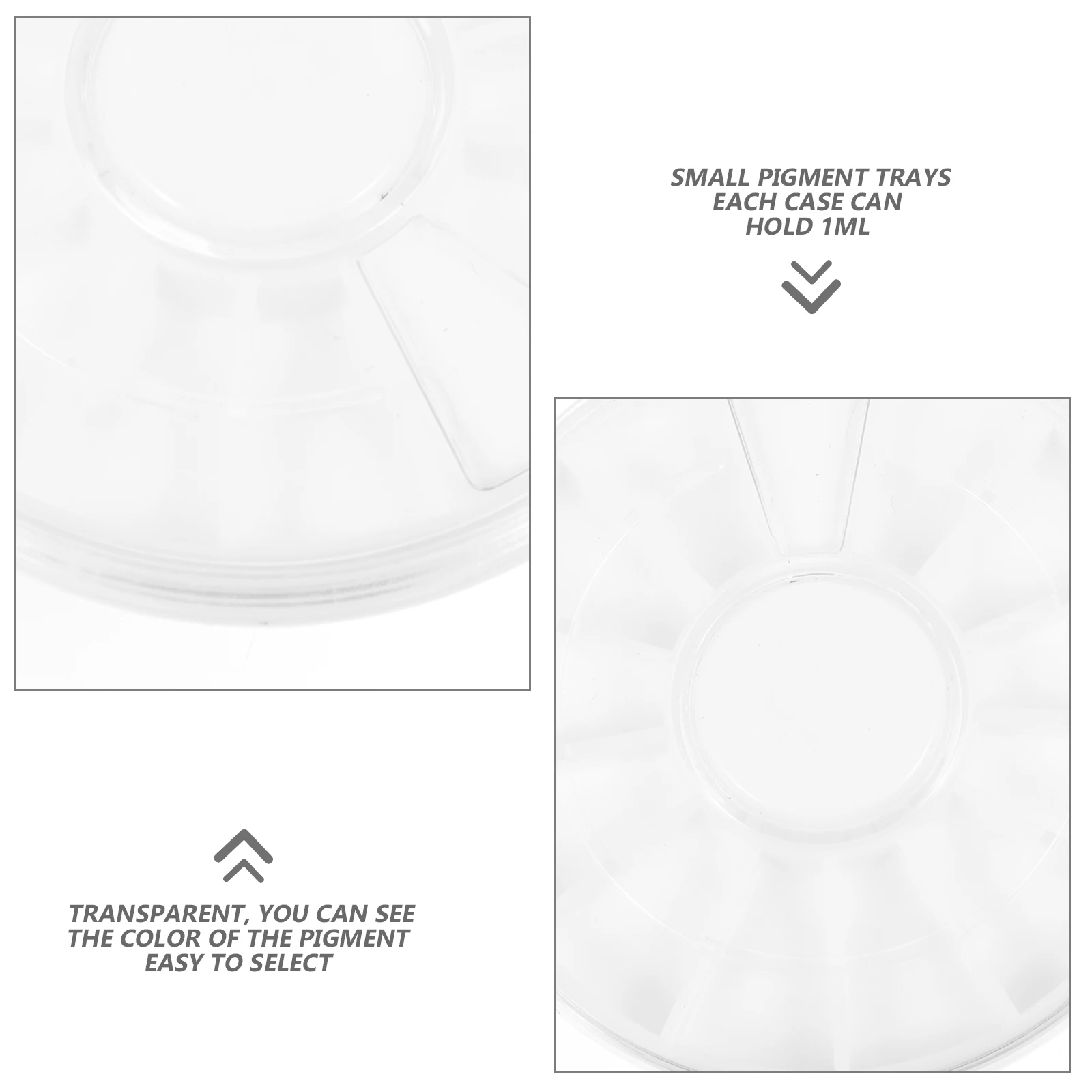 

10 Pcs Watercolor Paint Disc Pigment Packaging Plates Compartment Board Painting Supplies Plastic Miss Sample Sub-packing Tool