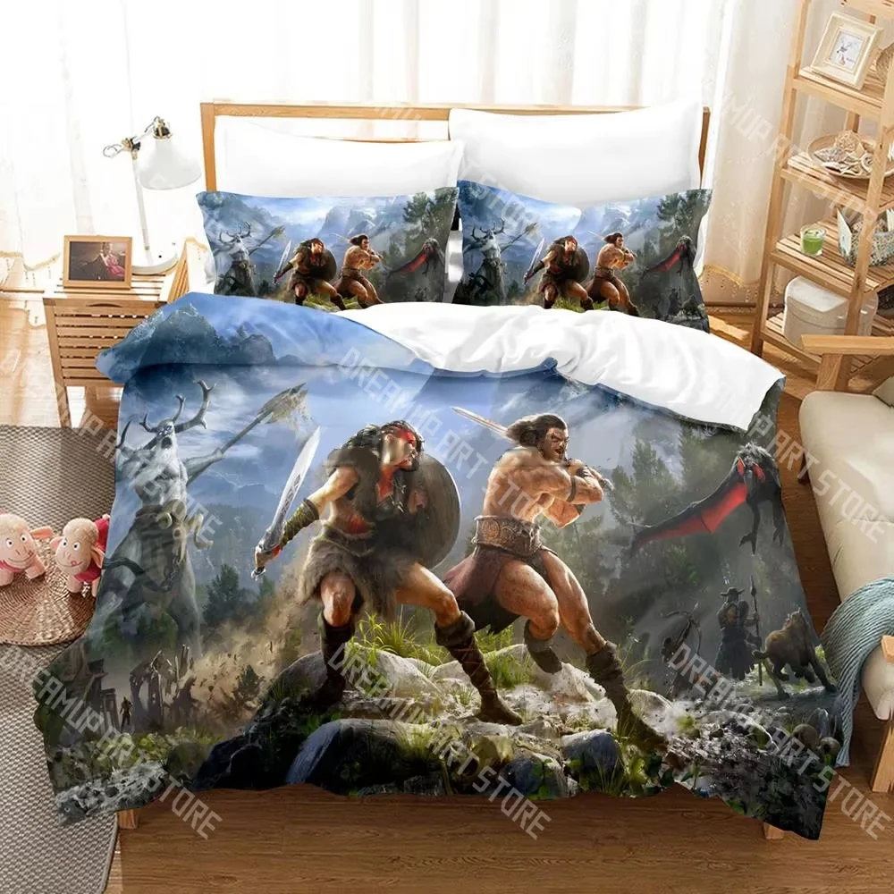 3D Printed Conan Exiles Age Of Sorcery Bedding Set for Boys Girls Duvet Cover Twin Queen King Full Single Double Sizes