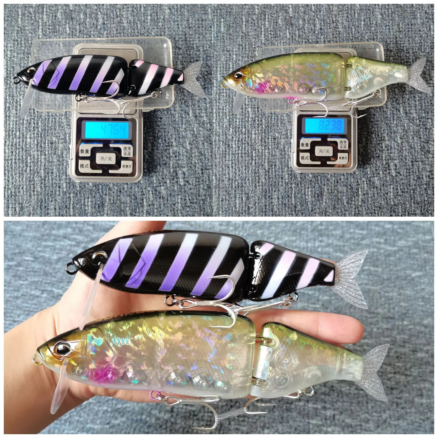 Predator Wobbler Minnow Swimbait articulado para lucio