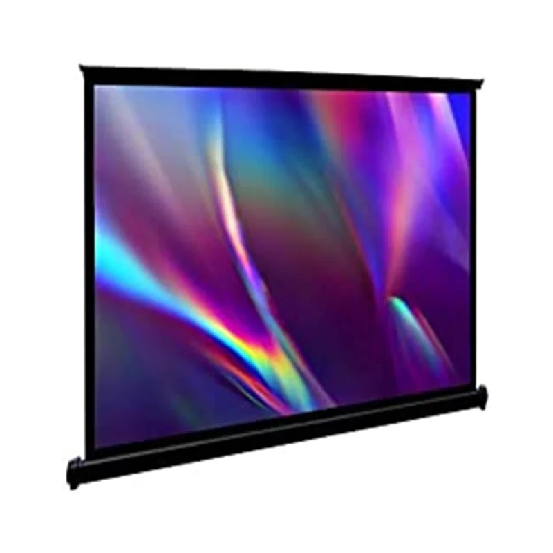 

50inch 4:3 Tabletop Outdoor Movie Projection Screen Portable Projector Screen Pull Up Foldable Stand For Travel Home Theater