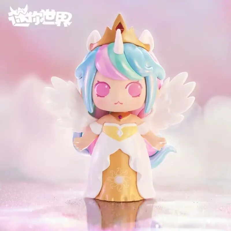 Original mini mundo mágico série pônei caixa cega brinquedos modelo confirmar estilo bonito anime figura presente caixa surpresa