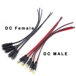 DC Male Female Connectors Plug Power Cable cord wire for CCTV video Camera Security 12v Extension Cable Plug Adaptor 2.1*5.5mm